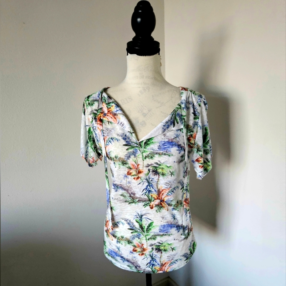 🏝 Beach wear top exotic print size small